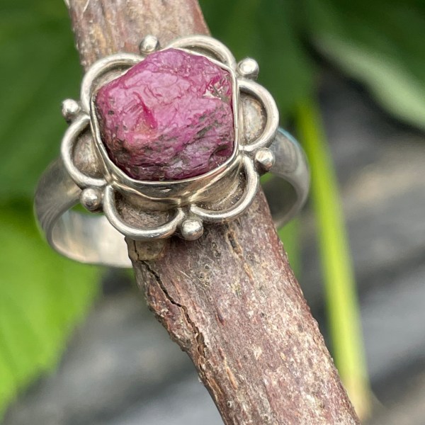 Rough Ruby Ring