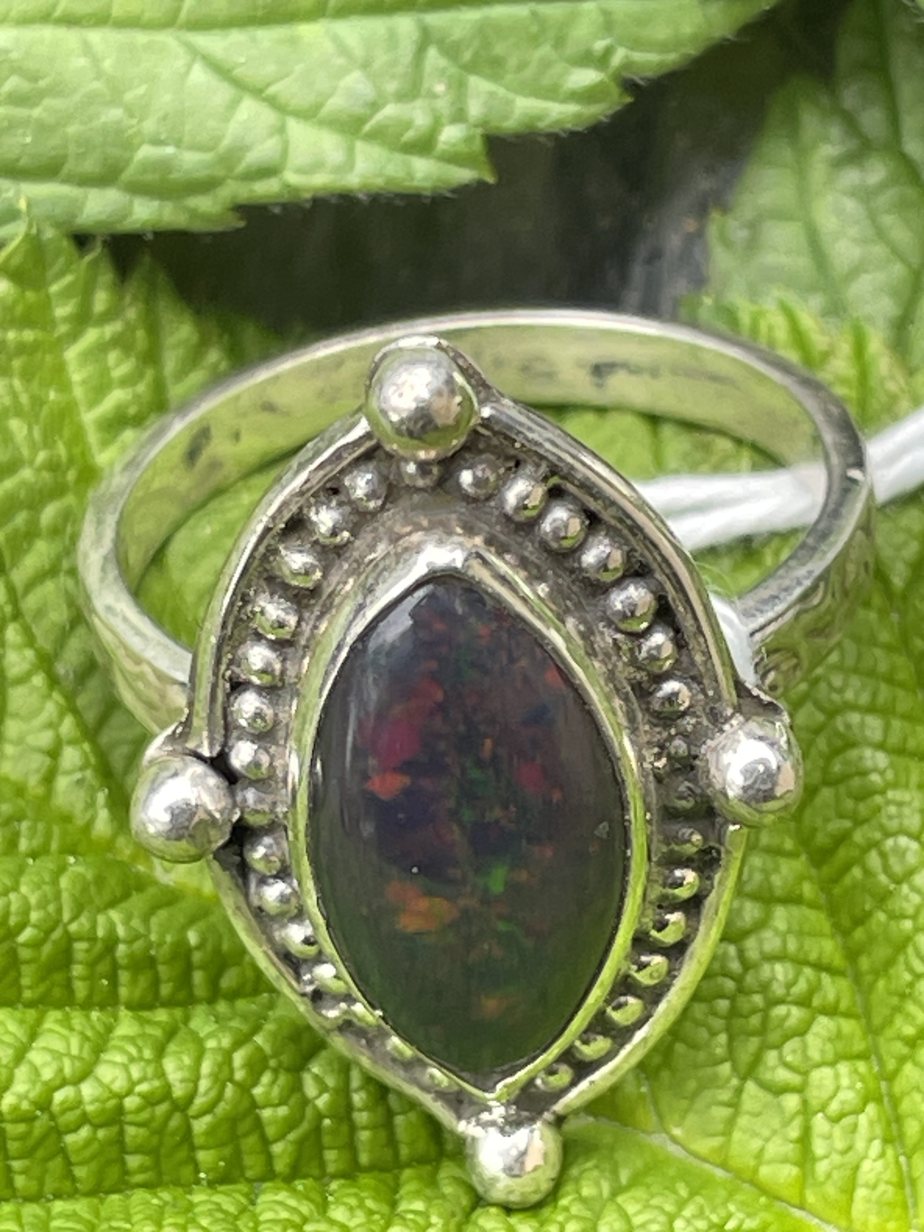 Ethiopian Black Fire Opal Ring - Image 2