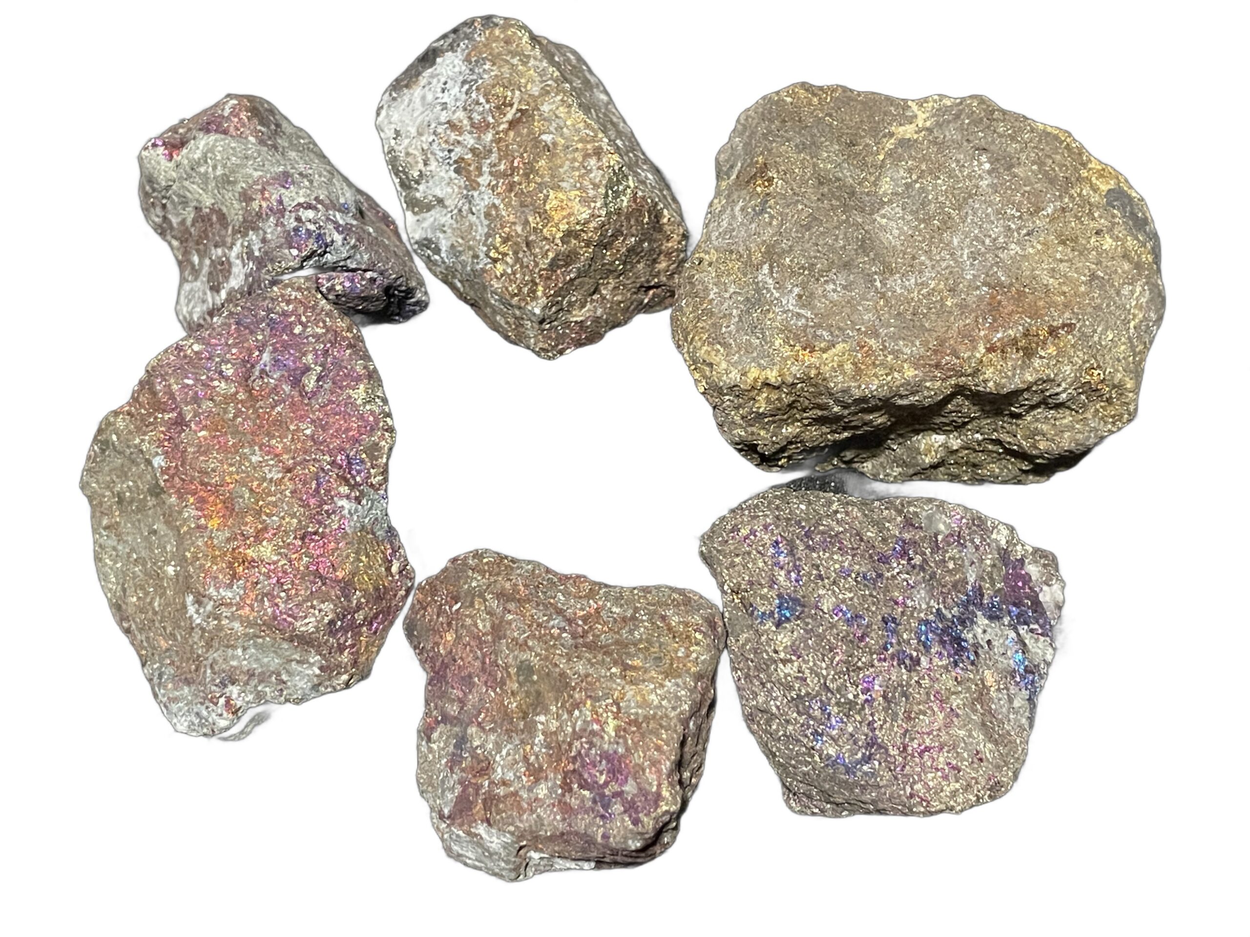 Natural Peacock Ore With Pyrite