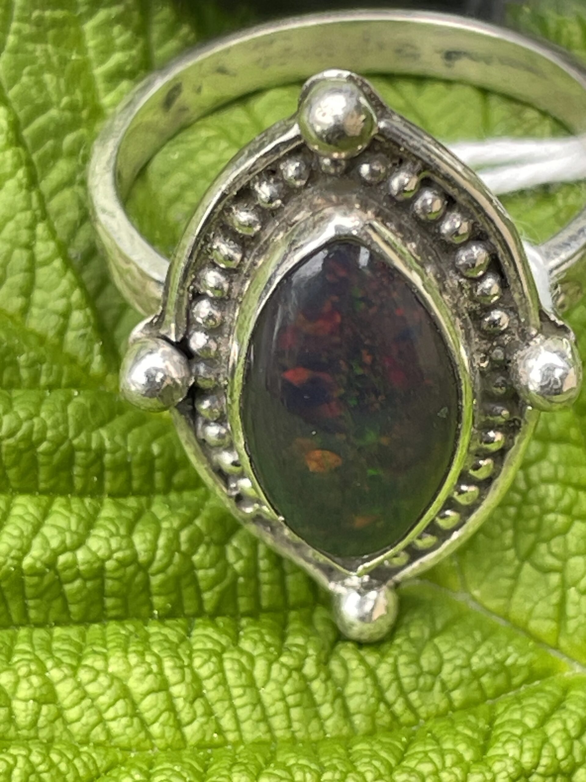 Ethiopian Black Fire Opal Ring - Image 4