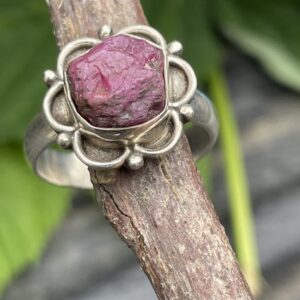 Rough Ruby Ring