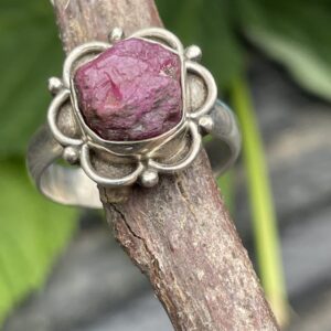 Rough Ruby Ring